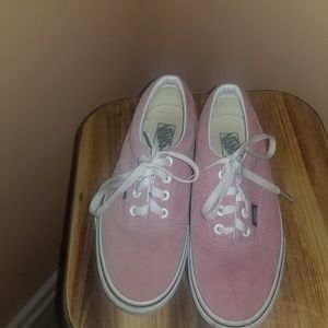 Pink  suede Van's sneakers.